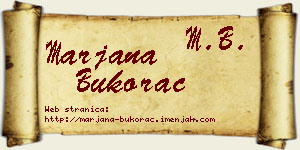 Marjana Bukorac vizit kartica